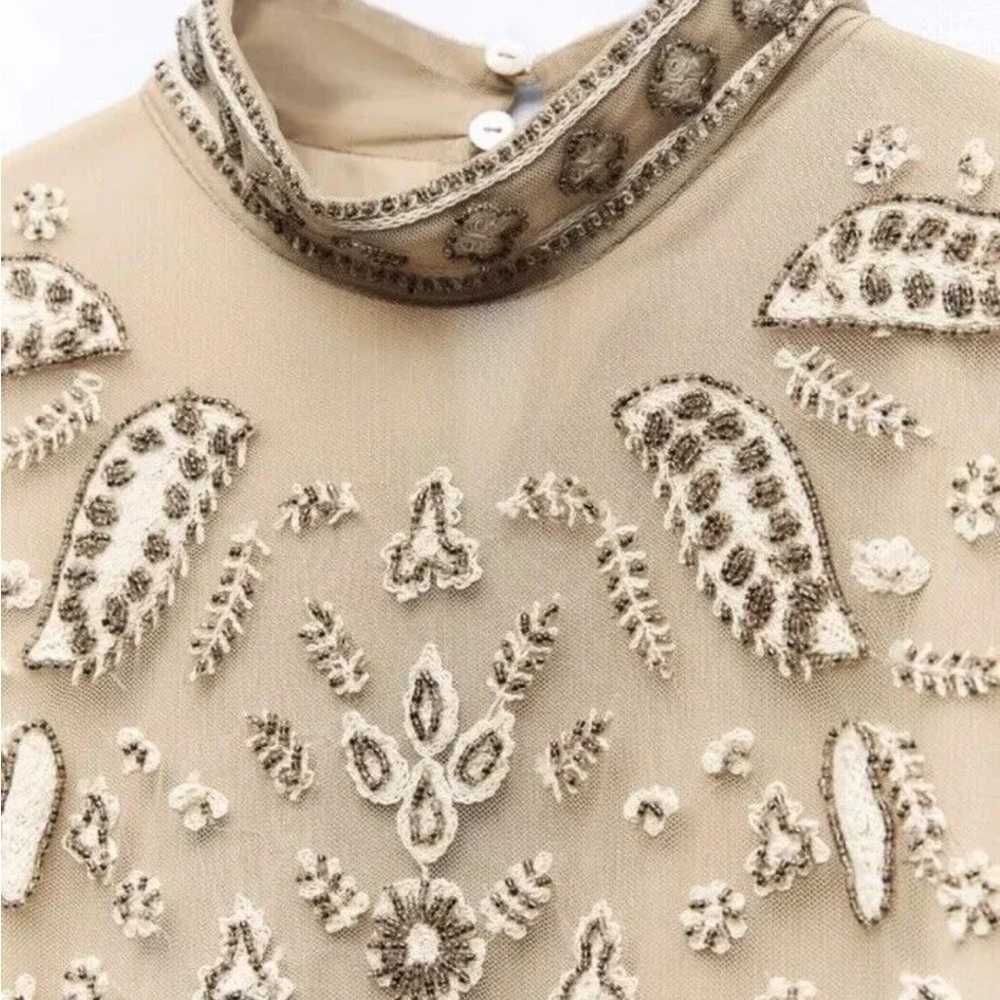 BLOGGERS FAV ZARA LIMITED EDITION BEADED DRESS - Picture 4 of 4